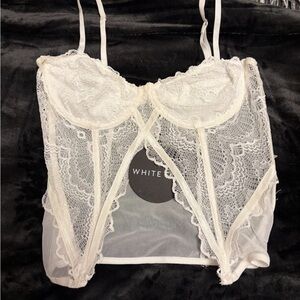 White Fox Boutique Ivory Lace Bustier